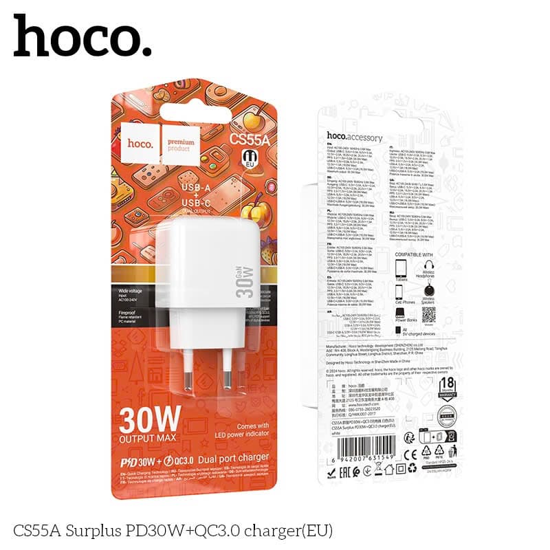 Củ sạc Hoco CS55A Nhanh 30W Type-C USB