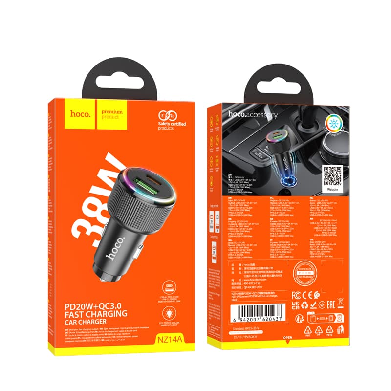 Tẩu sạc ô tô Hoco NZ14A 20W sạc nhanh