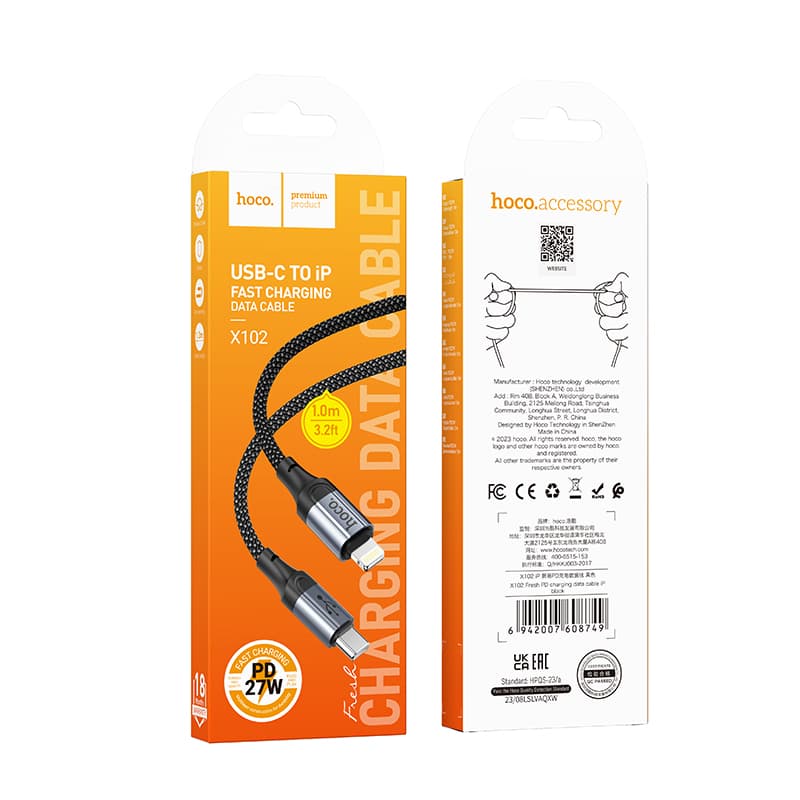 Cáp sạc Type-C to iP Hoco X102 công suất 27W