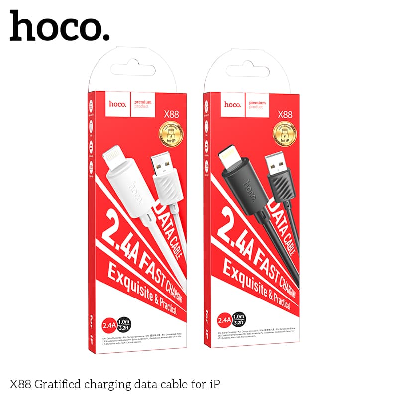 Cáp Sạc USB to iP Hoco X88 Dây Siêu Bền