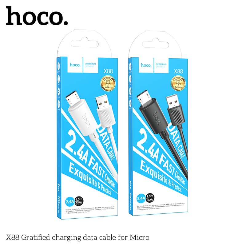 Dây cáp sạc Micro Hoco X88 sạc nhanh bền bỉ