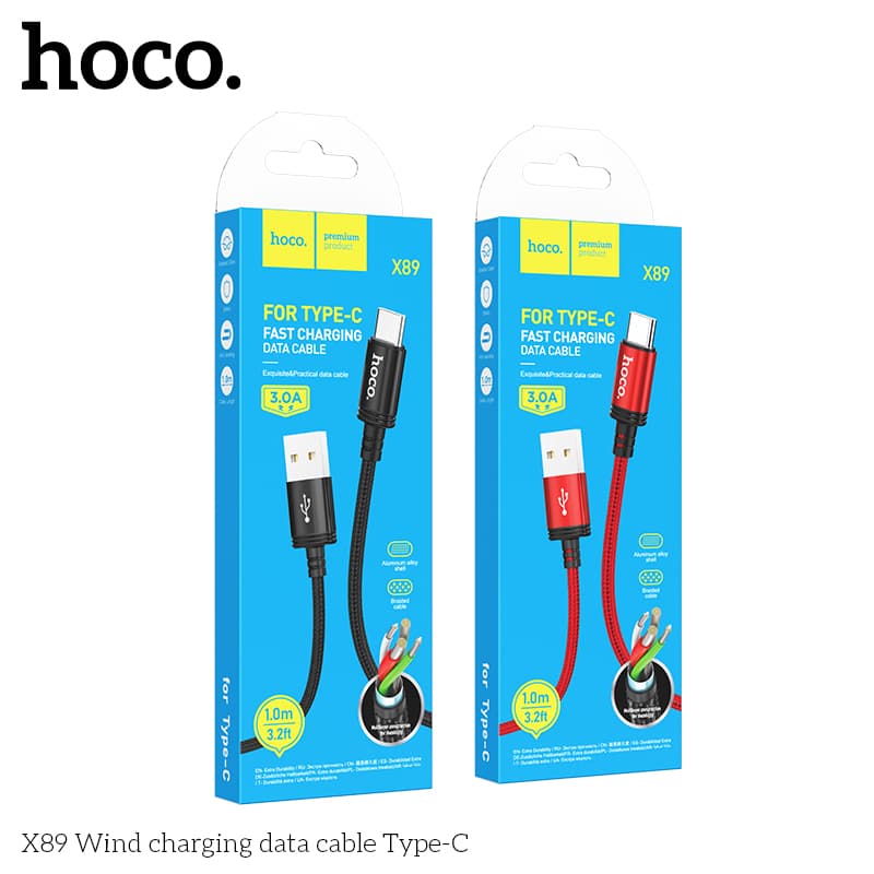 Cáp Sạc Type-C Hoco X89 Sạc Nhanh Dẻo Bền