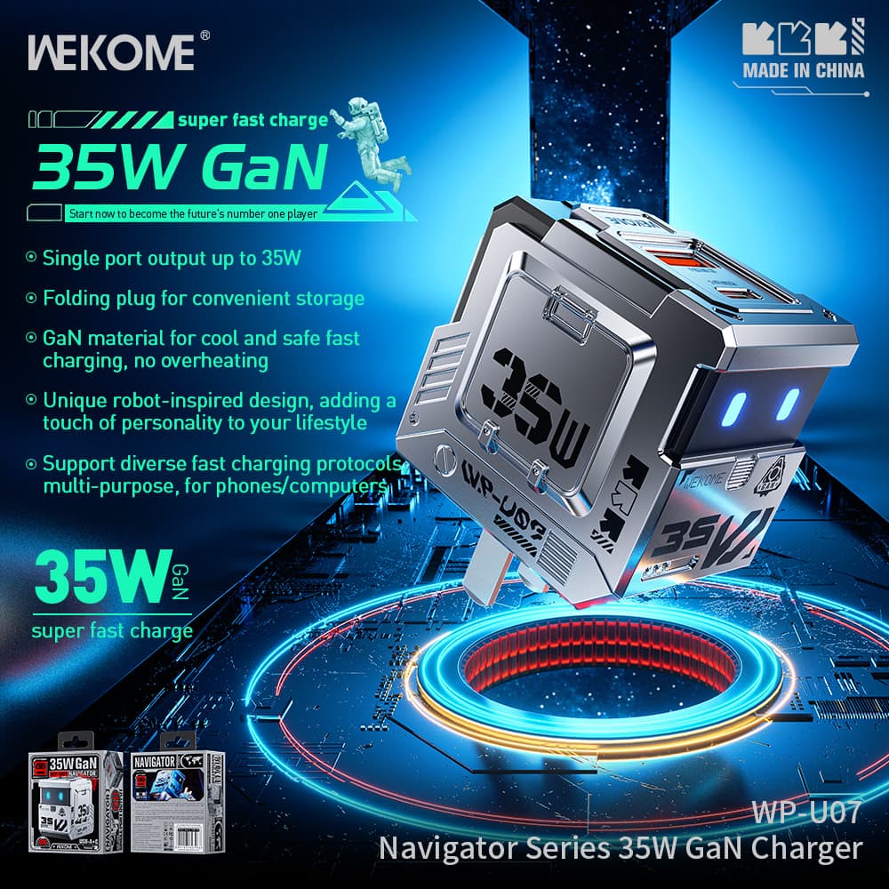 Củ sạc Wekome WP-U07 Gan 35W Type-C USB Sạc Nhanh