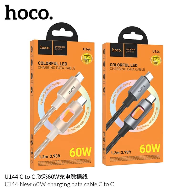 Cáp Sạc Type-C to Type-C Hoco U144 60W