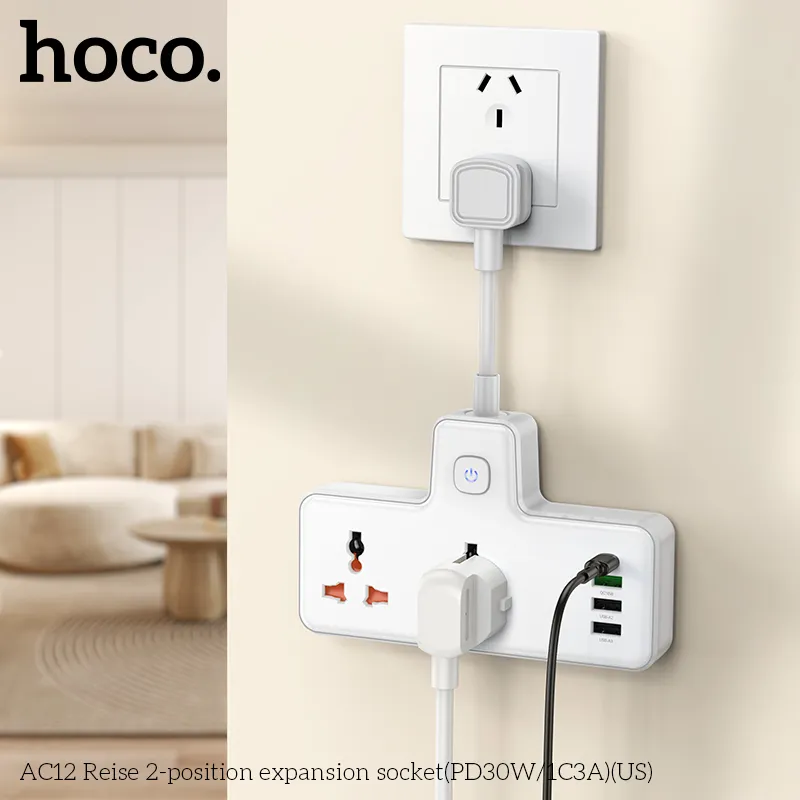 Ổ cắm thông minh Hoco AC12 Reise 2 cổng PD30W