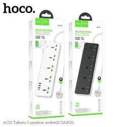 Ổ Cắm Thông Minh Hoco AC13 Talento 5 cổng (1C3A) (US)