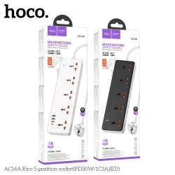 Ổ Cắm Thông Minh Hoco AC14A Rico 5 cổng PD30W (1C3A) (EU)