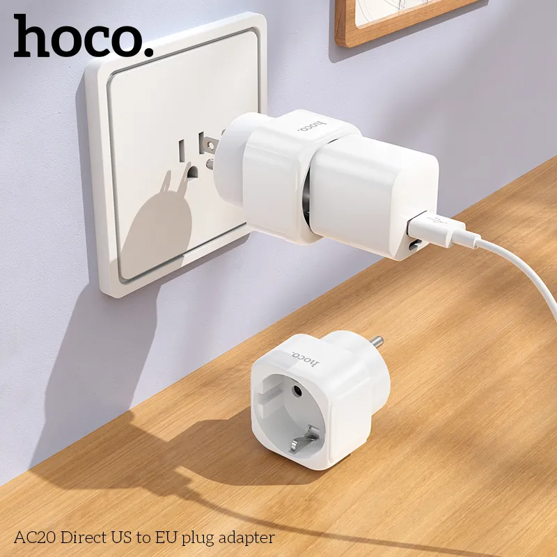 Ổ cắm Hoco AC20C công năng chuyển đổi từ AU sang EU
