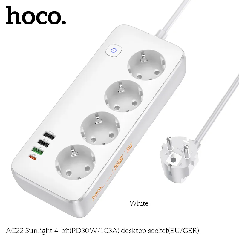 Đóng gói gồm ổ cắm, cáp 1.5m, hướng dẫn sử dụng đầy đủ