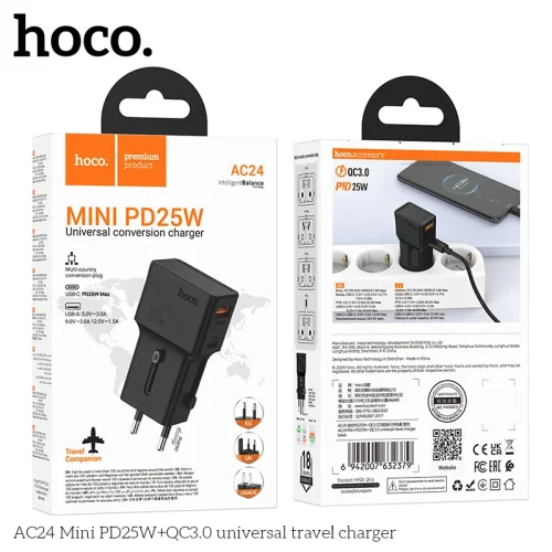 Ổ Cắm Thông Minh Hoco AC24 Mini PD25W+QC3.0