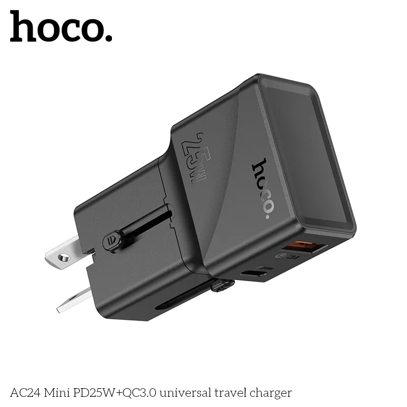 Trải nghiệm sử dụng mượt mà với Ổ Cắm Hoco AC24 Mini tương thích nhiều phích cắm quốc tế