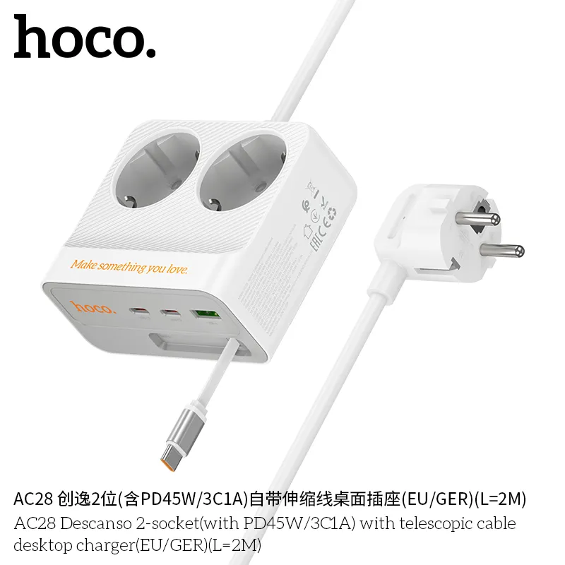 Tính năng 3 cổng USB đa năng PD, QC, AFC hiệu suất cao