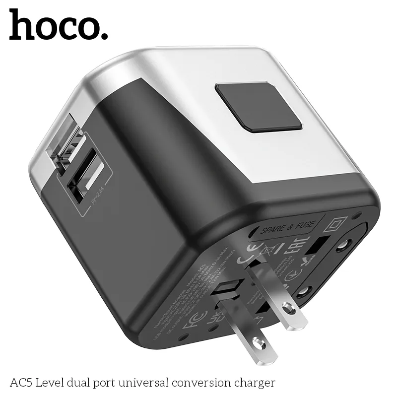 Công năng 2 cổng USB-A 5V/2.4A cùng đầu ra AC 110V-230V hiệu quả