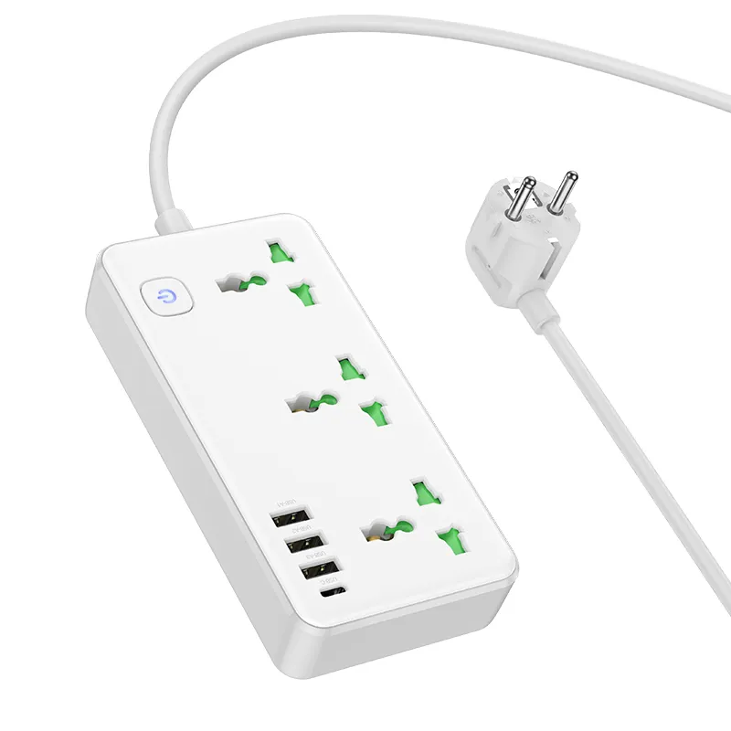 Công năng đa dạng 3 cổng sạc USB và ổ cắm EU linh hoạt