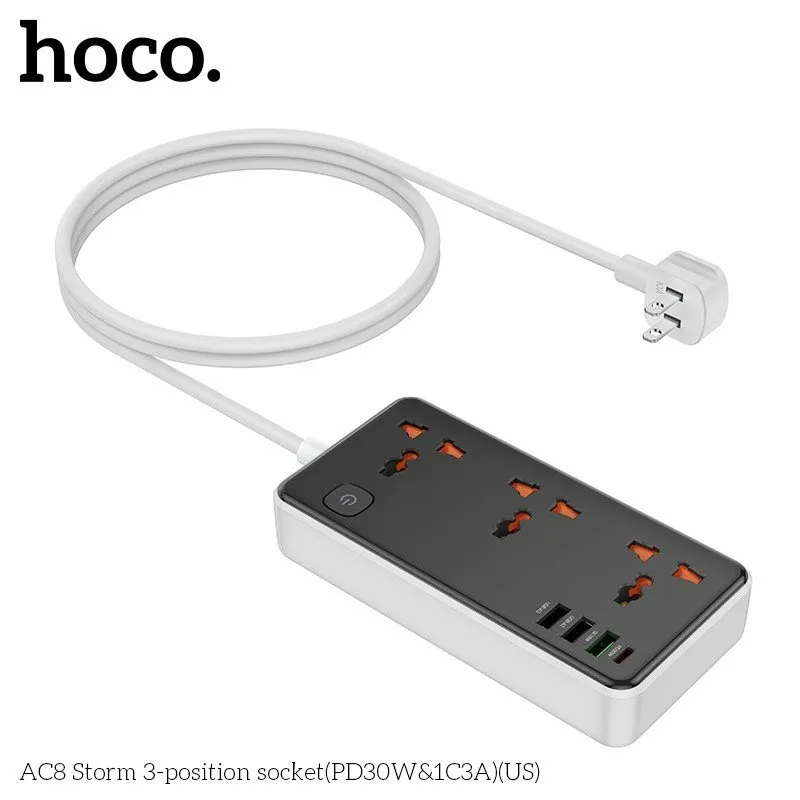 Công năng đa dạng với 3 cổng sạc nhanh PD và USB-A tiện ích
