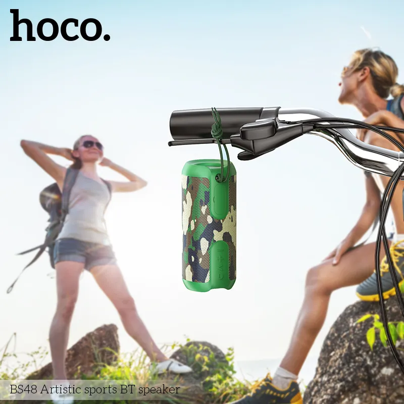 Loa Bluetooth thể thao Hoco BS48 Artistic với thiết kế nhỏ gọn và âm thanh sống động