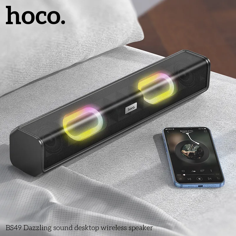Loa Bluetooth Hoco BS49 Dazzling Sound Desktop chất lượng cao, thiết kế sang trọng hiện đại dễ dùng