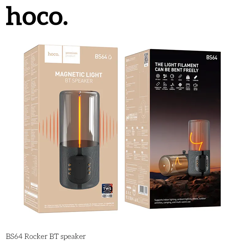 Đóng gói Loa Bluetooth Hoco BS64 Rocker gọn nhẹ an toàn vận chuyển