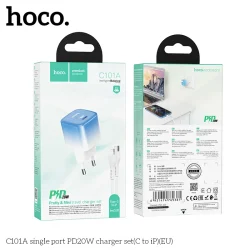 Bộ Sạc Kèm Dây C to iP Hoco C101A PD20W (EU)