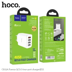 Củ Sạc QC3.0 Hoco C102A Fuerza 4 cổng (EU)