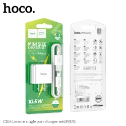 Bộ Sạc Kèm Dây iP Hoco C106 Leisure (US)