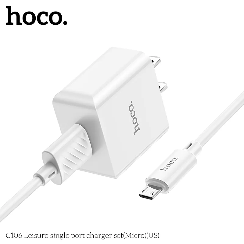 Sạc nhanh 5V/2.1A, tích hợp dây micro dài 1m cho trải nghiệm tối ưu