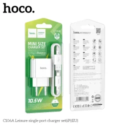 Bộ Sạc Kèm Dây iP Hoco C106A Leisure (EU)