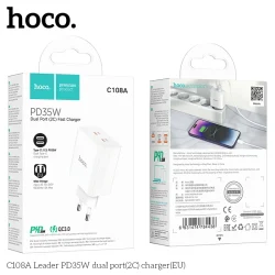 Củ Sạc PD35W Hoco C108A Leader hai cổng (2C) (EU)