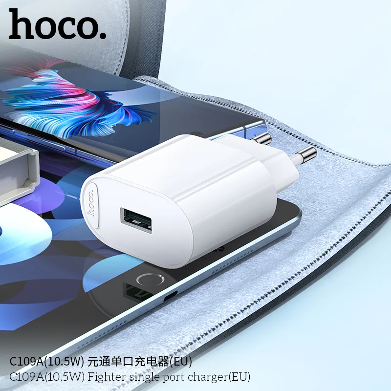 Củ Sạc Hoco C109 Fighter (10.5W) thiết kế nhỏ gọn tiện lợi