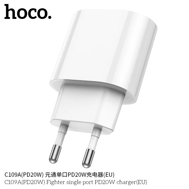Thương hiệu Hoco uy tín, chất lượng cao, bảo hành 12 tháng cho sản phẩm PD20W C109 Fighter (US)