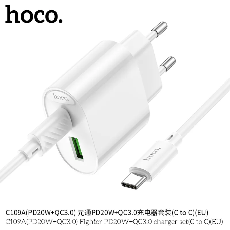 Đóng gói gồm bộ sạc và cáp sạc nhanh 1m C to C 60W đầy đủ