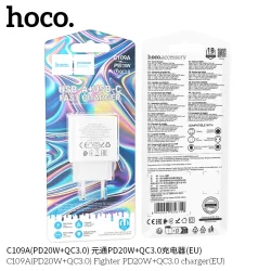 Củ Sạc PD20W+QC3.0 Hoco C109A Fighter (EU)