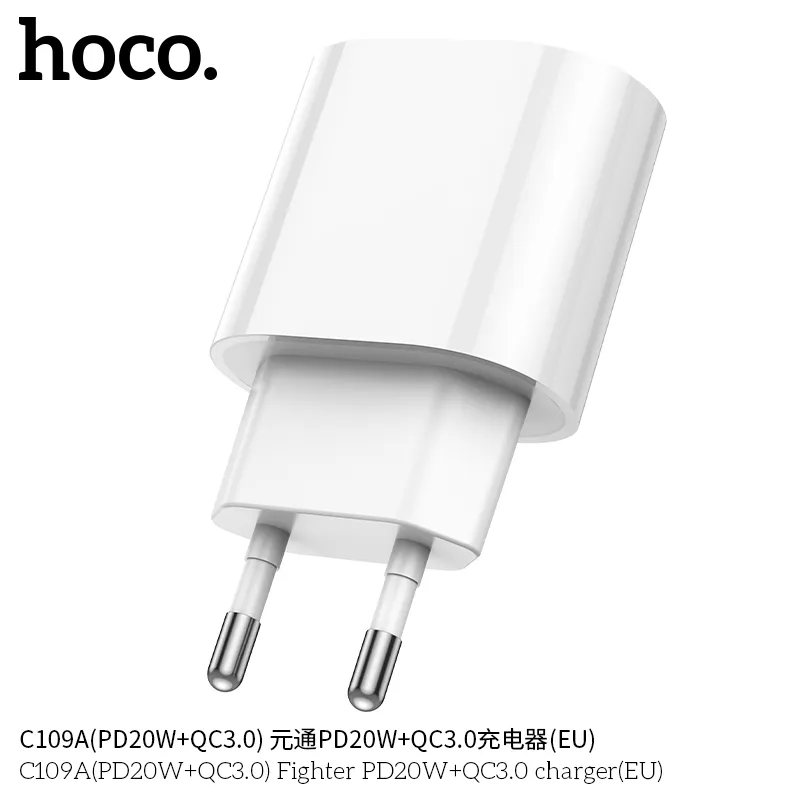 Trải nghiệm sạc nhanh, ổn định với củ sạc Hoco C109A Fighter dễ dàng sử dụng mọi lúc
