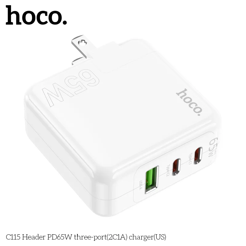 Công suất sạc nhanh 65W và 18W đa chuẩn sạc thông minh