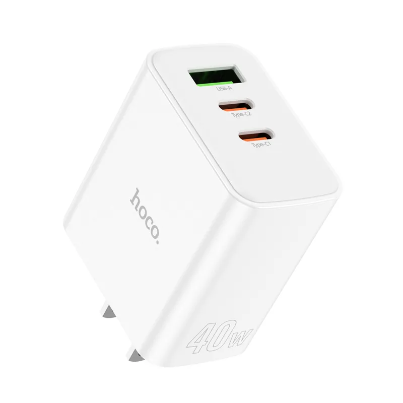 Củ Sạc PD40W Hoco C126 công suất 40W chia sẻ hiệu quả cho 3 cổng sạc