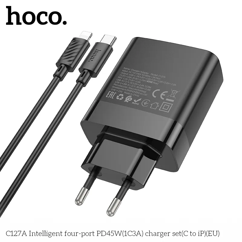 Công năng sạc nhanh đa chuẩn PD45W, PPS, QC, FCP, AFC hiệu quả