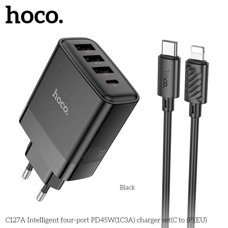 Đóng gói gồm cáp C to Lightning dài 1m, tiện lợi cho mọi thiết bị iP