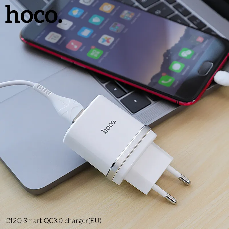 Công năng củ sạc QC3.0 Hoco C12Q Smart (EU) hỗ trợ nhiều chuẩn sạc nhanh thông dụng