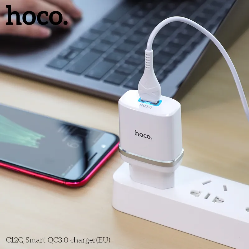 Trải nghiệm sử dụng củ sạc QC3.0 Hoco C12Q Smart (EU) ổn định, sạc nhanh, an toàn