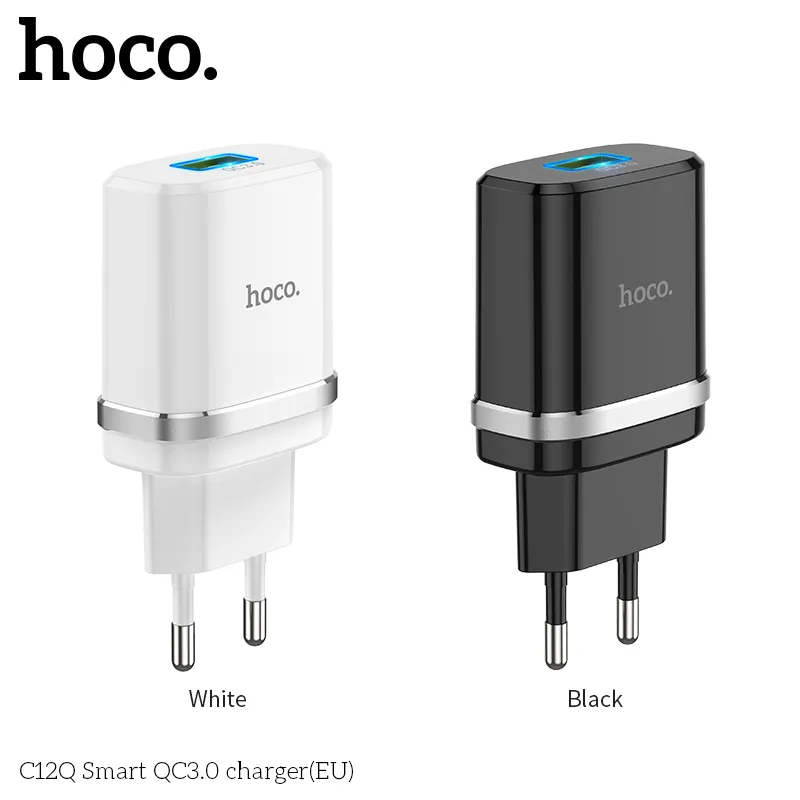 Tính năng chi tiết củ sạc QC3.0 Hoco C12Q Smart (EU) tương thích với nhiều thiết bị, bảo vệ ngắn mạch