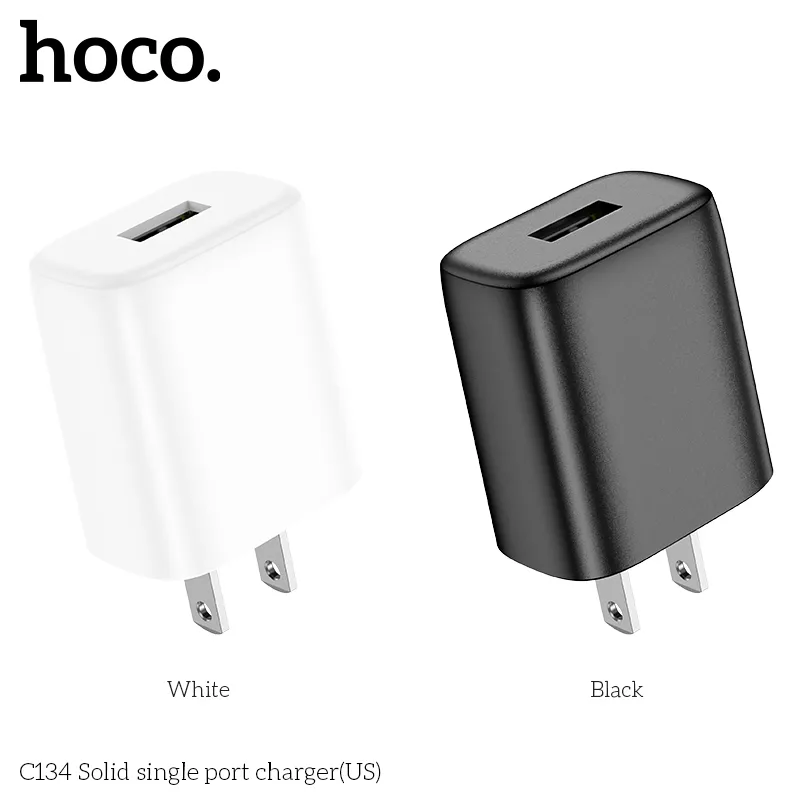 Củ Sạc Hoco C134 Solid (US) công suất 5V/2.4A sạc nhanh an toàn
