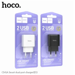 Củ Sạc Hoco C141A Smart hai cổng (EU)