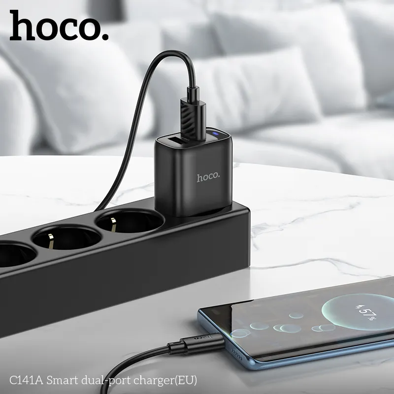 Trải nghiệm sạc nhanh, an toàn cùng Củ sạc Hoco C141A Smart
