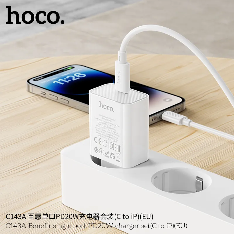 Đóng gói hoàn chỉnh gồm củ sạc và cáp dài 1m