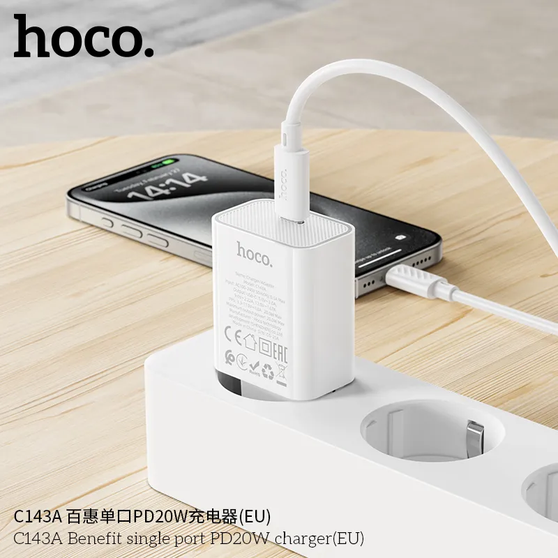 Trải nghiệm sạc an toàn và ổn định cùng Hoco C143A Benefit