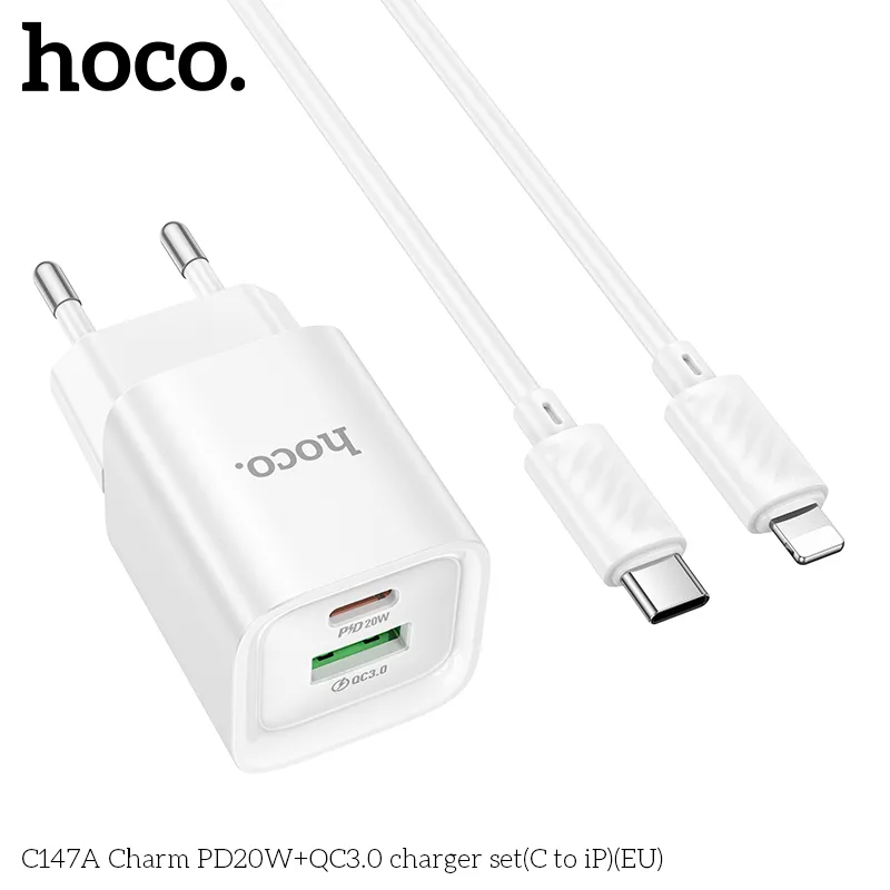 Công suất mạnh mẽ 20W chuẩn PD, QC3.0 sạc nhanh hiệu quả