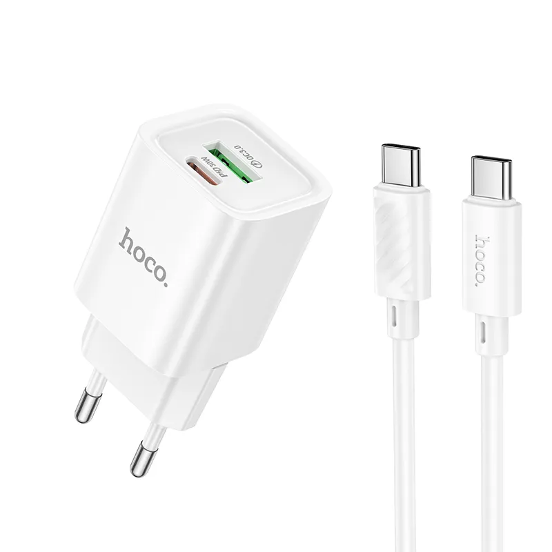 Bộ Sạc Kèm Dây C to C Hoco C149A Charm PD30W+QC3.0 (EU) thiết kế nhỏ gọn tiện lợi