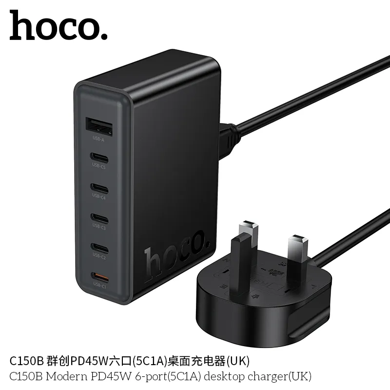 Củ Sạc PD45W Hoco C150B đóng gói chắc chắn đầy đủ phụ kiện kèm theo