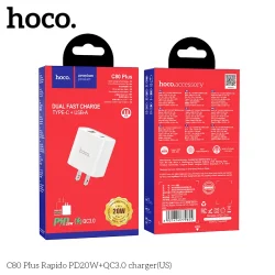 Củ Sạc PD20W+QC3.0 Hoco C80 Rapido (US)