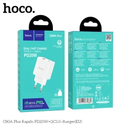 Củ Sạc PD20W+QC3.0 Hoco C80A Plus Rapido (EU)